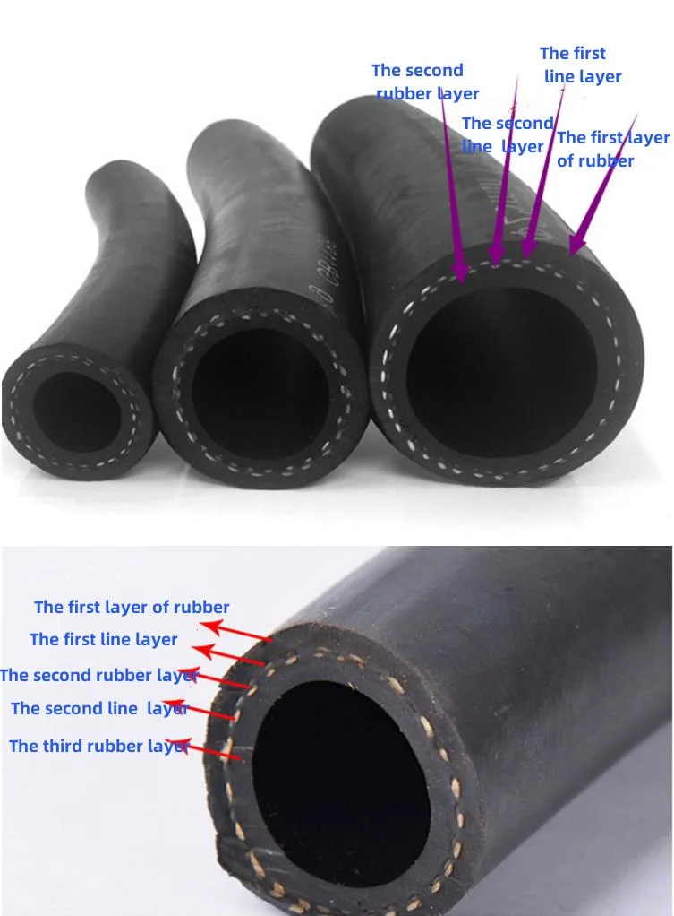 High Temperature High Pressure Oil Heat Resistance Black 123 Inch Water Pipe