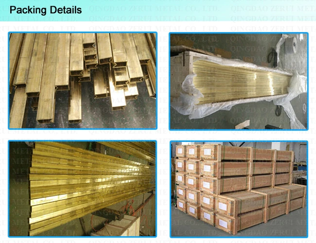 5m Long Decorative Seamless Special Shaped Brass Pipe Tube