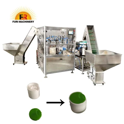  Automatic Plastic Bottle Cover Flip Top Disc Top/Multi-Part/Childproof/Edible Oil/ Medicine /Cosmetics Cap Lid Assembly Closing Machine