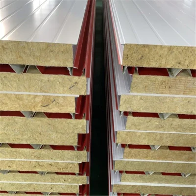 Decorative Thermal Insulation Soundproof EPS/Polystyrene/PU/Polyurethane/Rockwool Fireproof Sandwich Panel Board for Building Materials