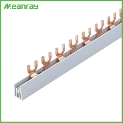 Lowest Price Earth Busbar 4p U or Fork Type Bus Bar 80/100A MCB Copper Busbar