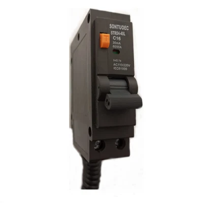Middle Market 6ka 1p+N Plug in Type RCBO Black Color Circuit Breaker