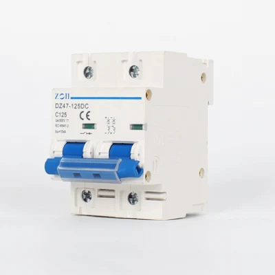 Double 2 Poles DC 500V Dz47-125 80A 100A 125A MCB Household Air Switch Machine 10ka Overload Protection Miniature Circuit Breaker