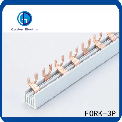 Terminal Block Connector Copper Busbar with U or Fork Type for MCB