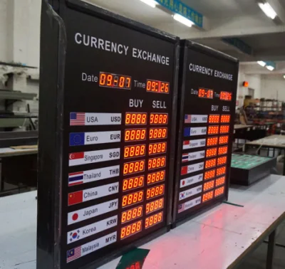 OEM Indoor and Outdoor Display LED Foreign Currency Exchange Rate Board dB1000