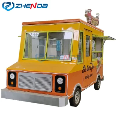 Fast Authorized Trailer Mobile Food Truck Ice Cream Barbecue Snack Car for Sale.