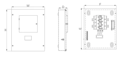 Three Phase Surface Mounted Plug-in Type 4-12way Distribution Board