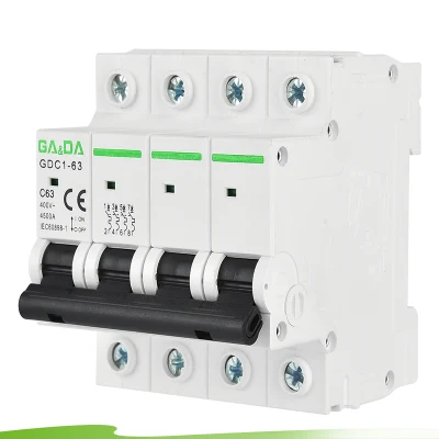 Good Price 63A MCB 4.5ka 1p 2p 3p 4p Mini Circuit Breaker DIN Rail Miniature Circuit Breaker