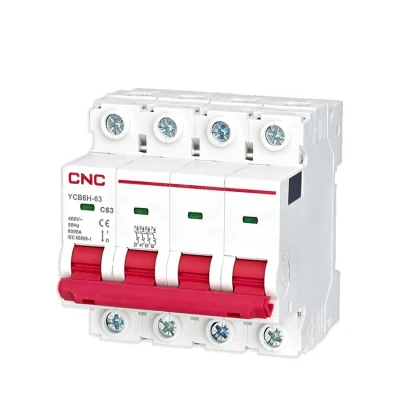 CNC Ycb6h-63 Series 6ka MCB 63A Electric Miniature Circuit Breaker 4.5ka 240/415V 1p 2p 3p 4p DIN Rail AC Mini Circuit Breakers