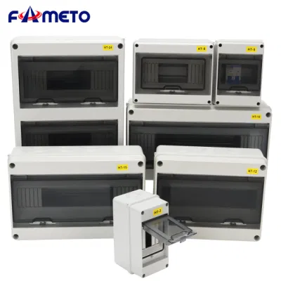 Ht-5 Plastic Waterproof 120*160*95mm ABS Surface Flush Type 5 Way Outdoor MCB Distribution Box Electrical Power Box