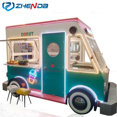 Fast Authorized Trailer Mobile Food Truck Ice Cream Barbecue Snack Car for Sale.