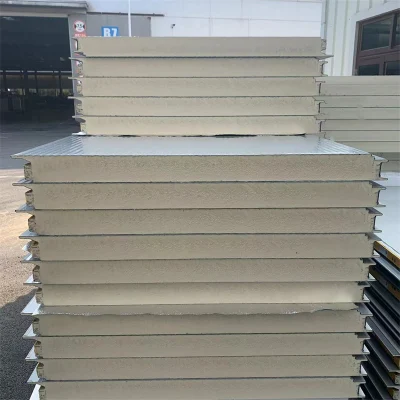 Decorative Thermal Insulation Soundproof EPS/Polystyrene/PU/Polyurethane/Rockwool Fireproof Sandwich Panel Board for Building Materials