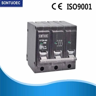 Sontuoec Black Color Miniature Circuit Breaker 1p to 4pole 6ka MCB