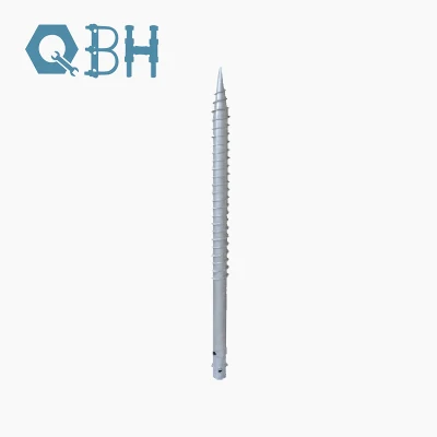 Ground Screw Q235 Ground Bracket Rack Mounting for PV Photovoltaic Panel Solar Power Energy System Screw Pile with Round Plate