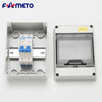 Ht-5 Plastic Waterproof 120*160*95mm ABS Surface Flush Type 5 Way Outdoor MCB Distribution Box Electrical Power Box