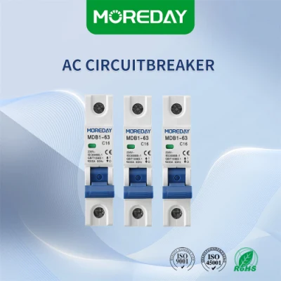 Dpn MCB 1p+N 6A 10A 16A 20A 25A 32A 40A 220V AC Mini Circuit Breaker 6ka C Curve B Curve