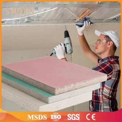Moisture Acoustic Fire Resistand PVC Drywall Waterproof Fireproof Wall/Ceiling Tile Plaster Panel/Sheet Gypsum Board Price