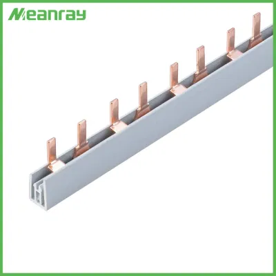 1p Terminal Block Connector Copper Busbar with U or Fork Type for MCB 50A