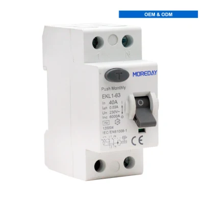 Type a Curve B RCBO 16A 10ka 10mA 2p 1p+N 32A 30mA SAA Electro-Magnetic Circuit Breaker