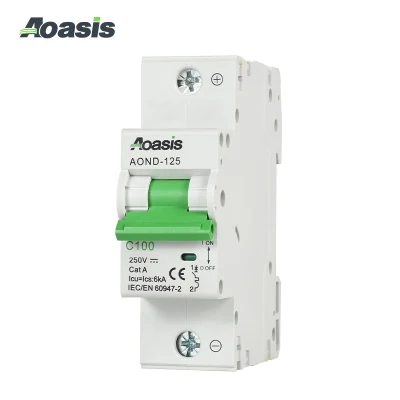 Aoasis Aond-125 DIN Rail 6ka DC 250V 63A 1p Miniature Circuit Breaker Mini MCB