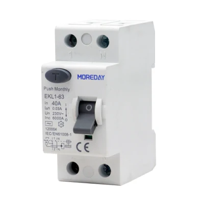 Type a Curve B RCBO 16A 10ka 10mA 2p 1p+N 32A 30mA SAA Electro-Magnetic Circuit Breaker