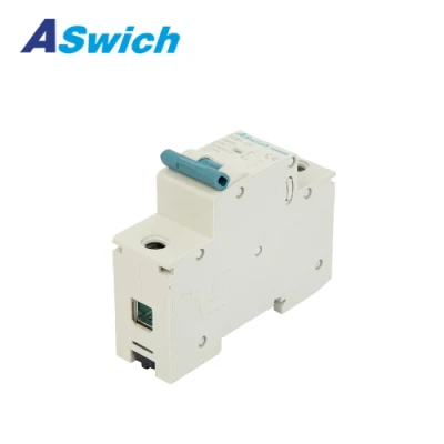 Aswich 63A Single Pole Typeb Typec Electric Trip Main Breaker Switch DC Breaker MCB Miniature Circuit Breaker