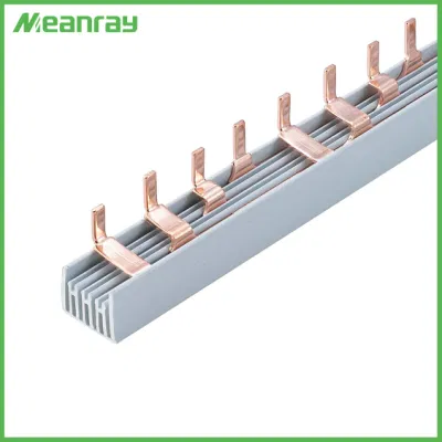  Lowest Price Earth Busbar 4p U or Fork Type Bus Bar 80/100A MCB Copper Busbar