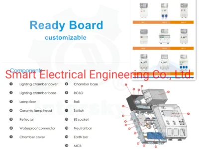 Quadrelecs Spdu Ready Board Low Voltage Distribution Board with Bulkhead Light