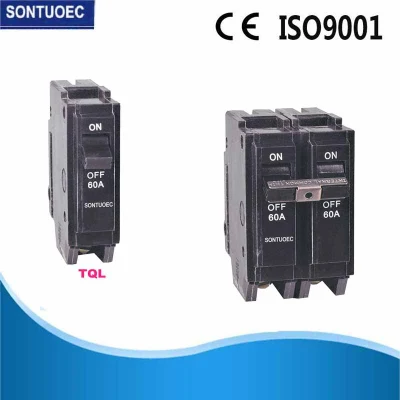 Sontuoec Black Color Miniature Circuit Breaker 1p to 4pole 6ka MCB