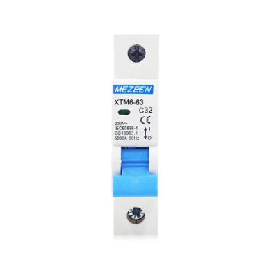 6ka CE AC/DC DIN Rail 1-63A MCB Mini Circuit Breaker