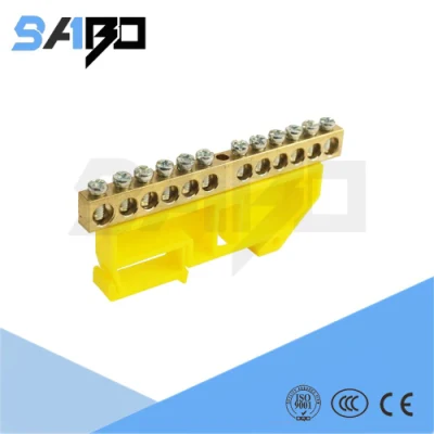 Brass Neutral Link &amp; Earth Bar and PCB Terminal Blocks Connector for Panel Board Switch Gears and Electrical Switch Panel Boards