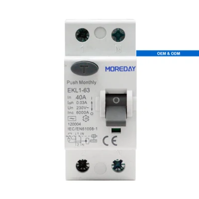 Moreday Dpnle RCD RCBO 3p 63A 30mA 100mA RCBO Earth Leakage Breaker with Overcurrent Protection RCBO 300mA