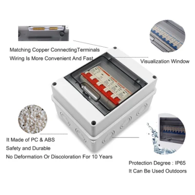 ABS Material High Quality Ht Electrical 5 Way MCB Distribution dB Box