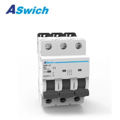 1 Pole 10A 16A 10ka 6ka Solar PV Protective Breaker MCB Mini Circuit Breaker