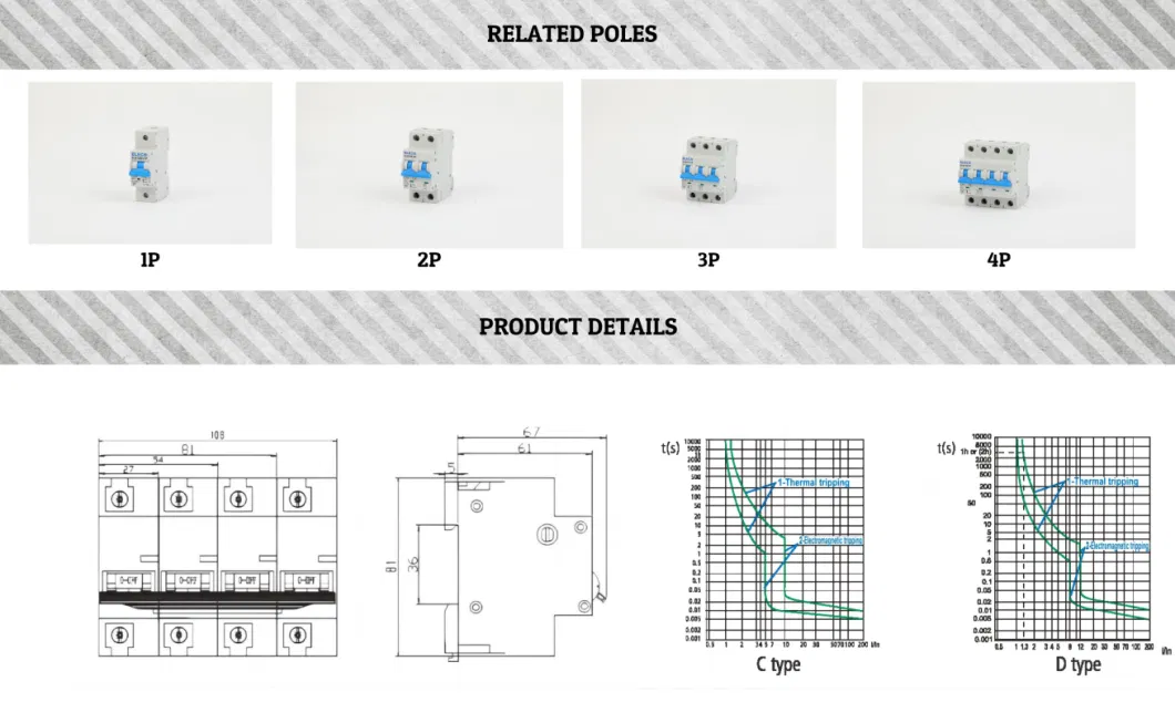 High Quality 2p Mini Circuit Breaker with CE Elb10K Series