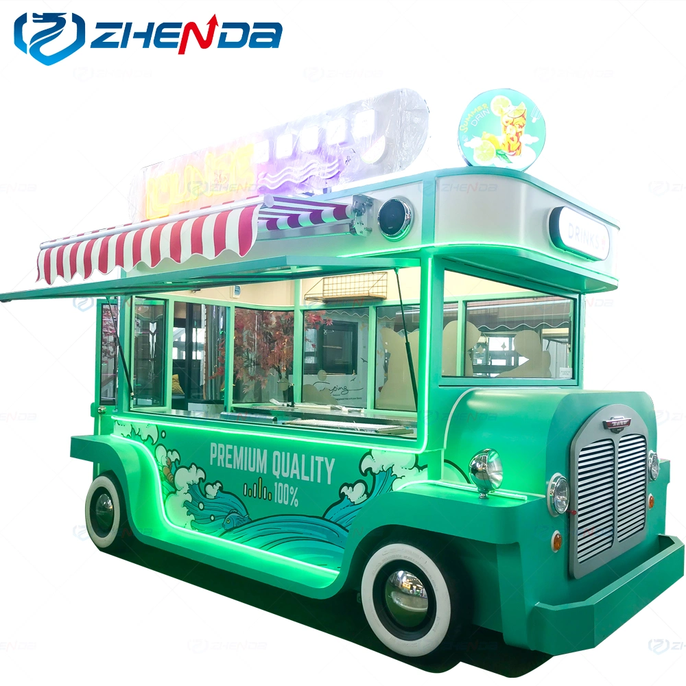 Fast Authorized Trailer Mobile Food Truck Ice Cream Barbecue Snack Car for Sale.