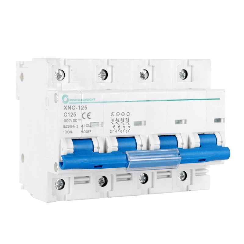 Worldsunlight Overload and Short Protection MCB 125 80A 100A 125A AC DC DIN Rail Mini Circuit Breaker Xnc-125