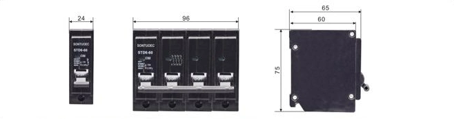 Std6-60 Mini Circuit Breaker 63A 240V 415V 6ka Fault Detected Device