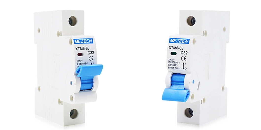 6ka CE AC/DC DIN Rail 1-63A MCB Mini Circuit Breaker