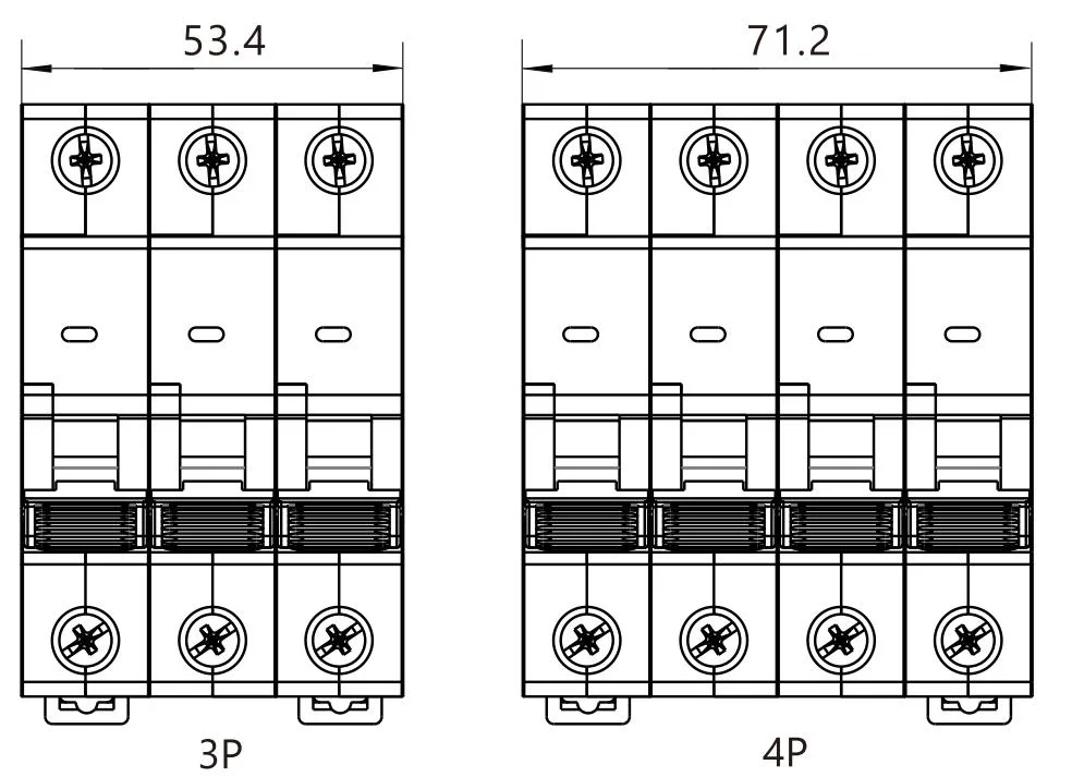 Geya DC MCB Circuit Breaker 1p 2p 3p 4p Mini Miniature 16A 25AMP 63A for Solar PV System 4.5ka DC1000V DC500V DC750V