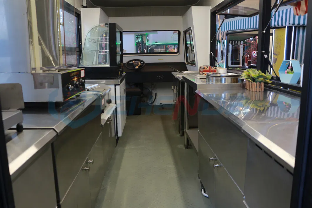 Fast Authorized Trailer Mobile Food Truck Ice Cream Barbecue Snack Car for Sale.