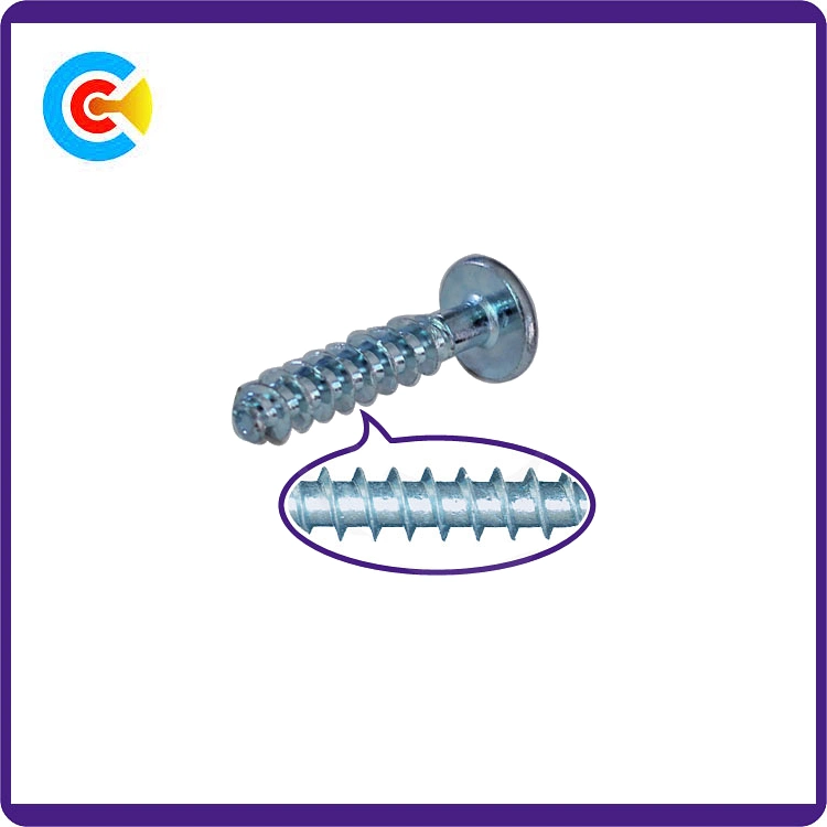 DIN/ANSI/BS/JIS Carbon-Steel/Stainless-Steel Plum Flat Head Tail Self Tapping Screws for Building