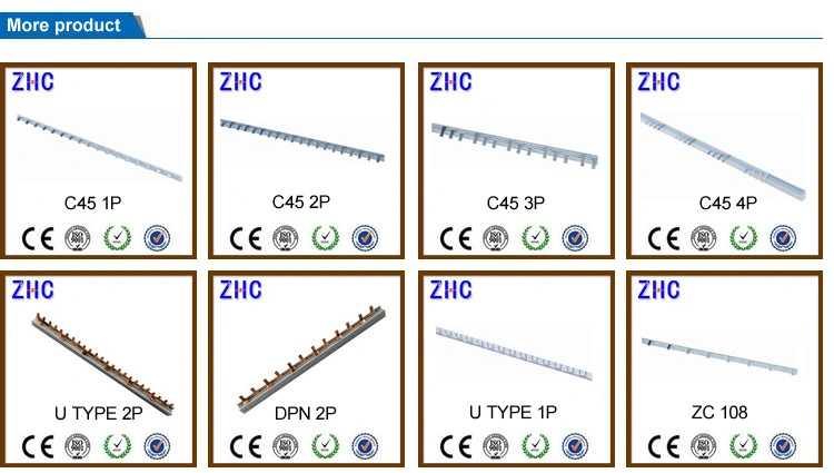 Factory Price of C45 1p 2p 3p 4p Electric Pin Type Copper MCB Busbar