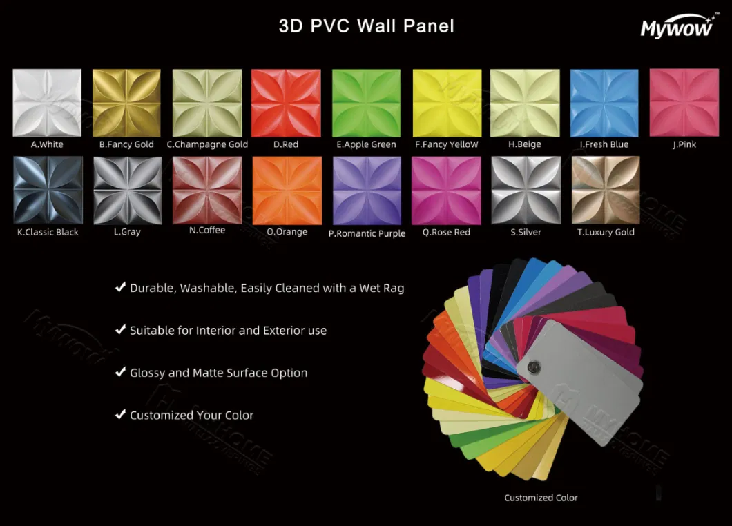 E-Commerce Brand Retailer Packaging OEM Services ISO 3D Wall Panel for Decoration