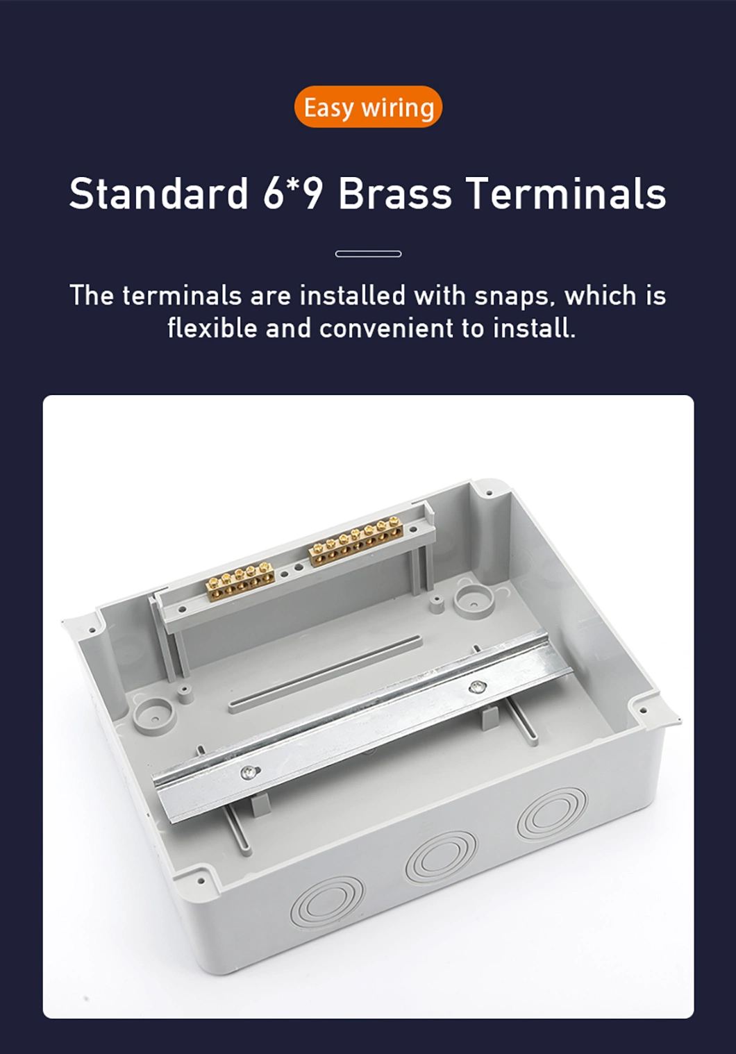 Made of ABS Material IP65 5 Way Indoor Outdoor MCB Disrtibution Box dB