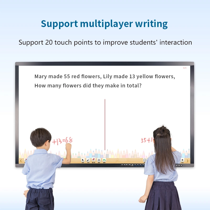 Factory Prices Classroom Touch Screen Digital Flat Panel Interactive Whiteboard Smart Board