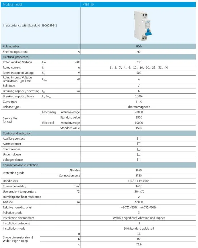 China2p 240V/415V RCCB Earth Leakage Circuit Breaker