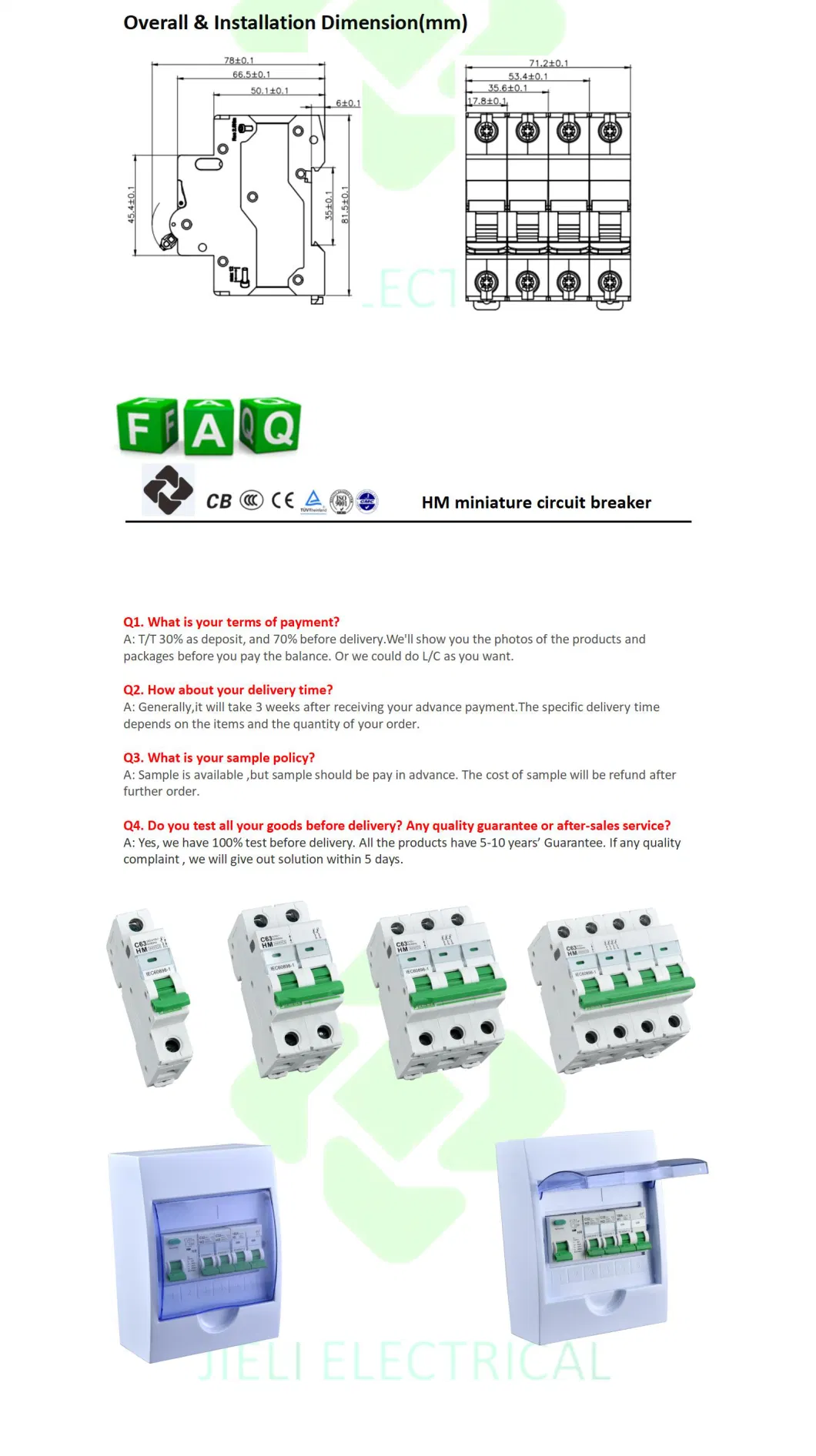 Jieli Scm New Design 6ka Mini Circuit Breaker