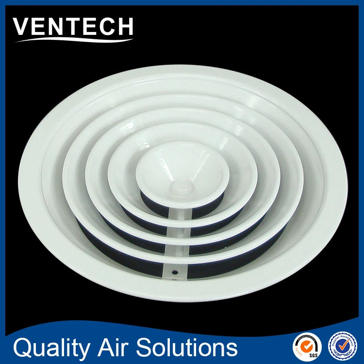 Aluminum Round Air Vent Cover Removable Circular Air Diffuser with Damper