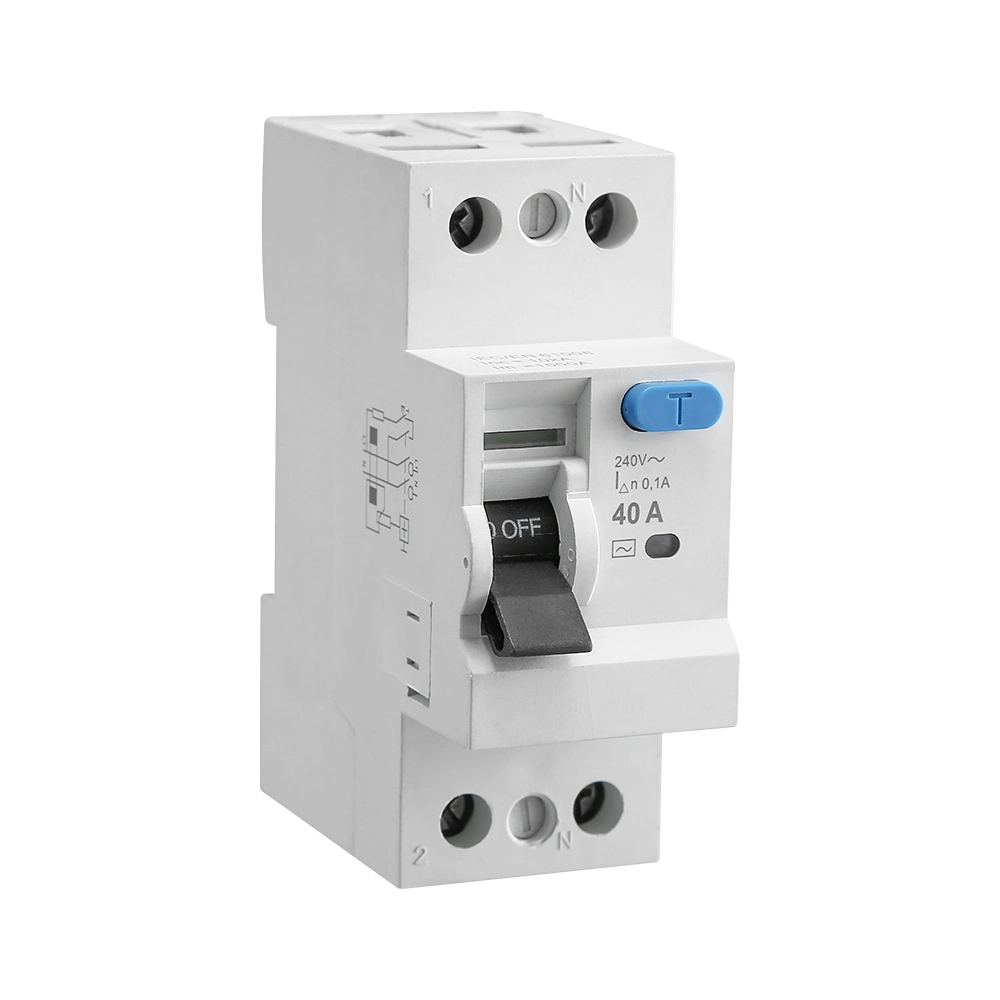 Moreday Magnetic RCBO C65 2pole 63A 30mA 100mA 300mA Factory Supply Earth Leakage Breaker with Overcurrent Protection